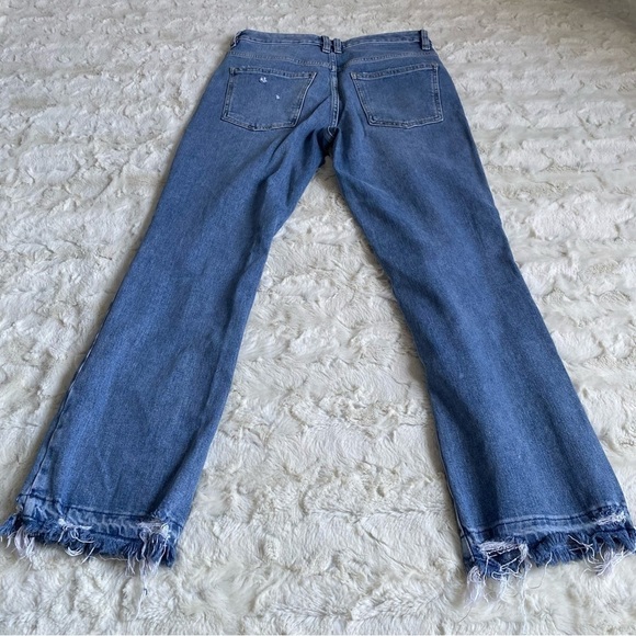 We the Free People Women's Blue Distressed Cropped Dylan Jeans Size 27 - Picture 6 of 6